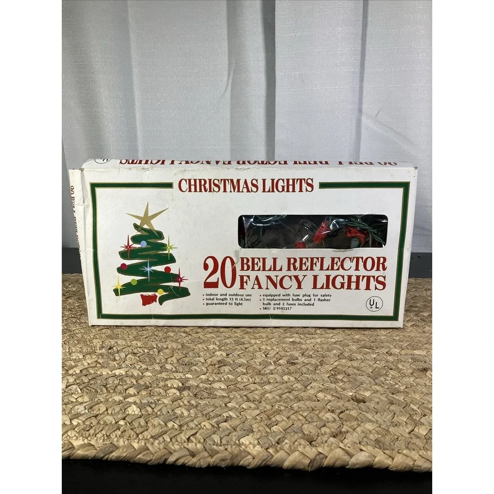 Vintage 20‎ Bell Reflector Christmas Lights